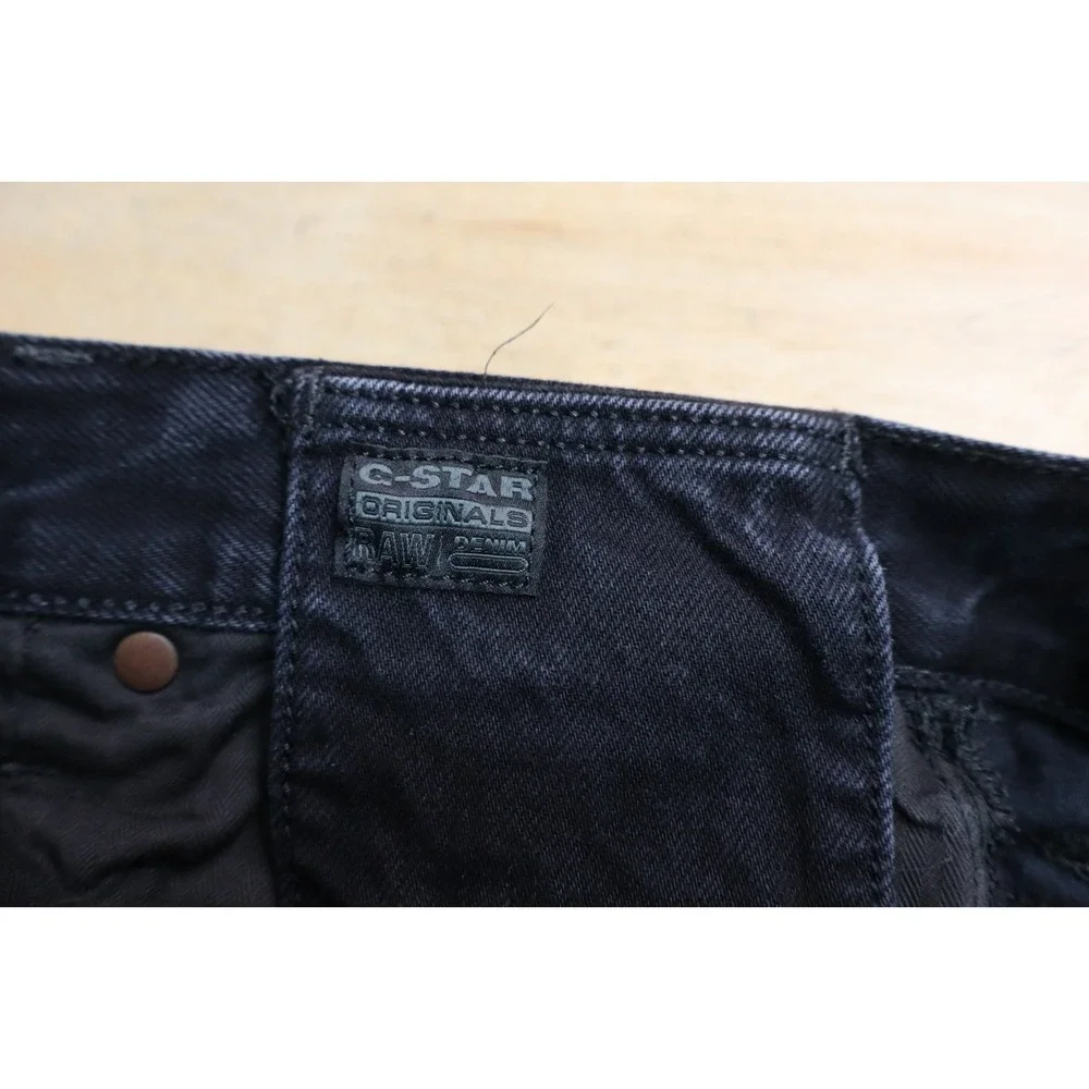 Mens G Star Denim Jeans Size 32X30 Triple A Italian Premium Black‎ Straight leg
